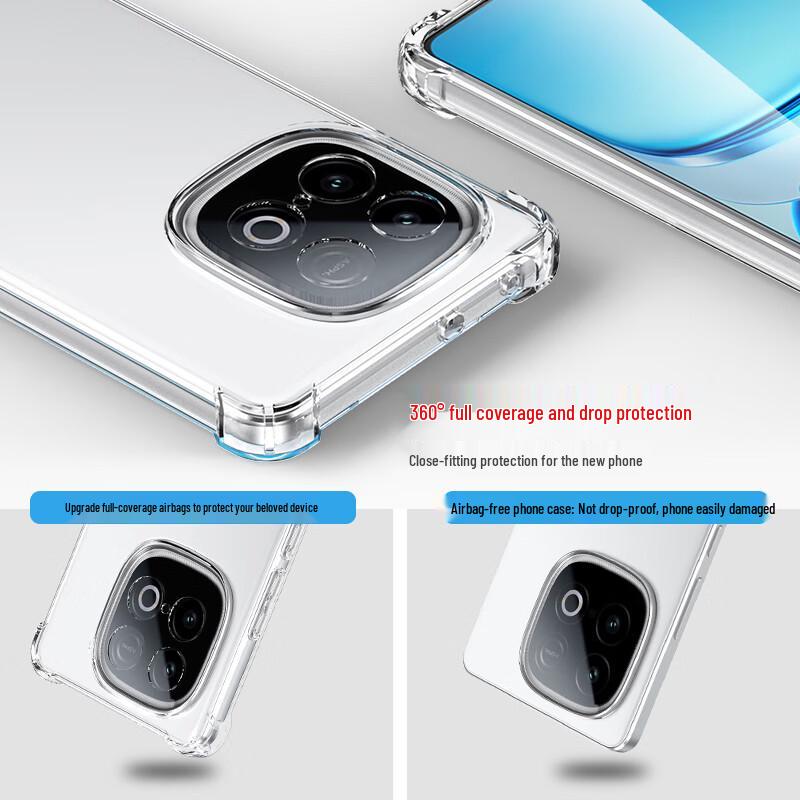 ESCASE Противоударный прозрачный чехол для телефона для iQOO Z10 Turbo Pro