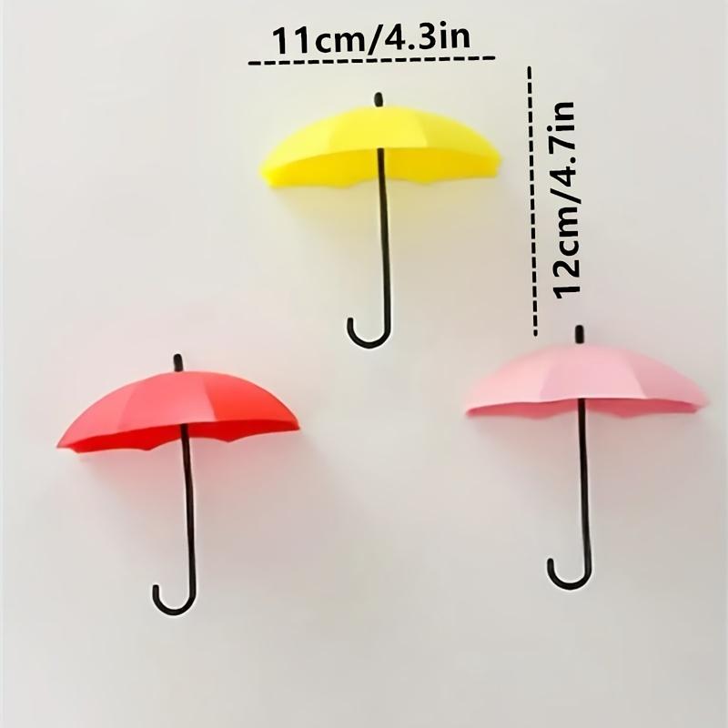 9 шт./набор Настенные подвески в виде зонтиков, Легко установить, Милые крючки без следов и гвоздей, Многофункциональное украшение для комнат и жилых помещений