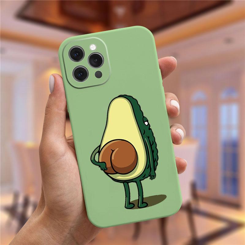 Чехол moskado Avocado Yoga с забавным узором для iPhone 11 Pro Max 12 13 Mini X XS Max XR 7 8 Plus SE 2020 TPU Silicone Cover Coque