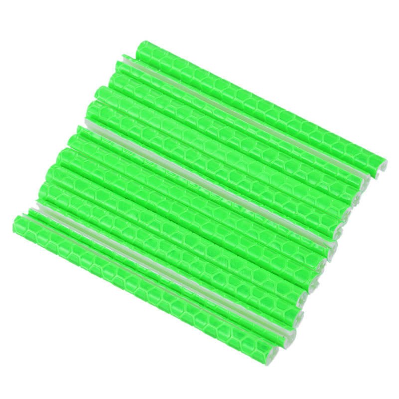 Светоотражающая трубка для велосипеда, 12 шт., обод колеса для езды на горном велосипеде, крепление для спиц, зажим для трубки