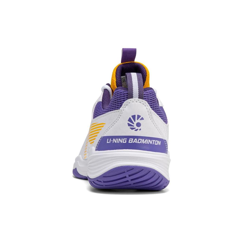 Li Ning Ace V Коллекция Амортизация Скольжение Устойчивость к истиранию Низкие Бадминтонные Кроссовки Унисекс Белый Фиолетовый AYTT001-4