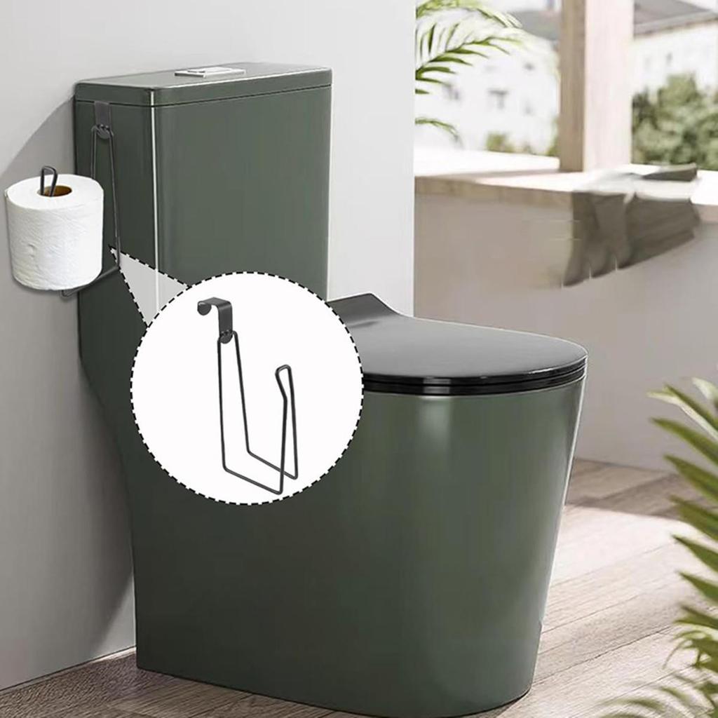 1Pc Iron Toilet Roll Paper Holder Organizer Wall Mount Storage Stand Kitchen Bathroom No Drill Tissue Towel Dispenser