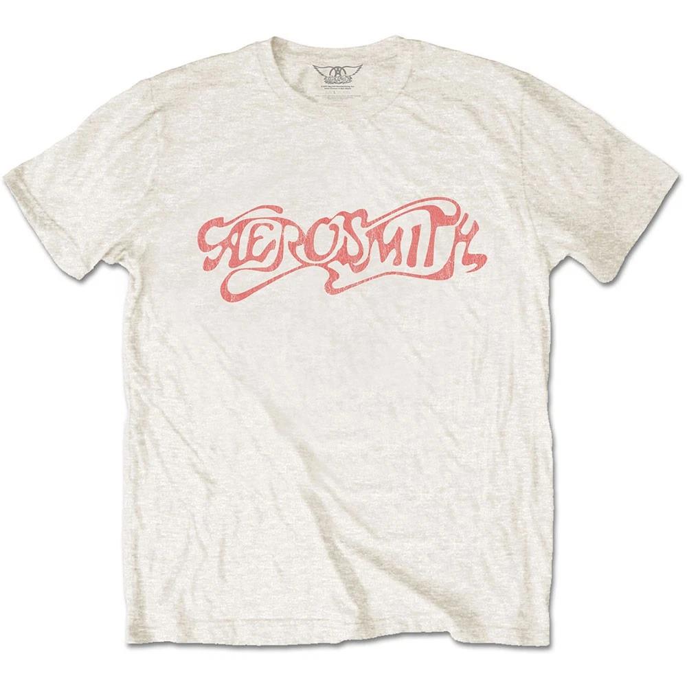 Aerosmith White Classic Logo TShirt Unisexs