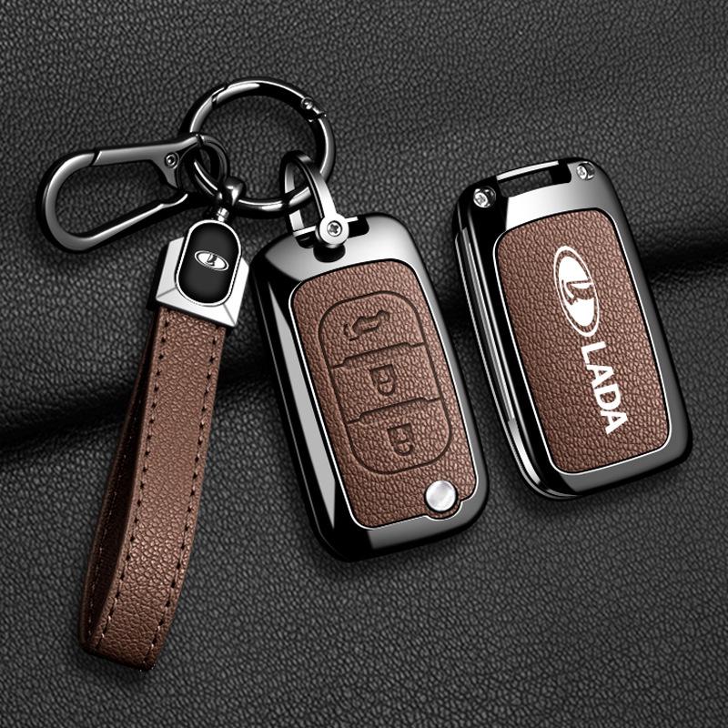 Совместимо с чехлами для ключей Lada: Подходит для Granta, Vesta, Ragnasi X-ray и пряжек в металлическом корпусе.