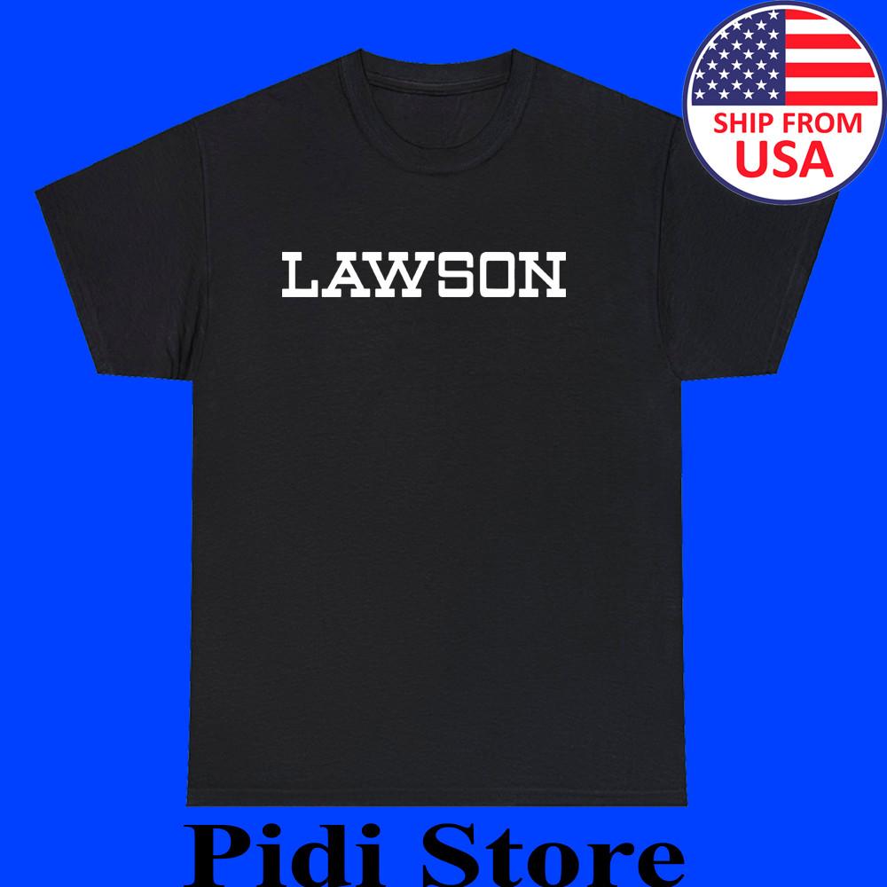 Lawson White Lettering USA Ship Black T-shirt