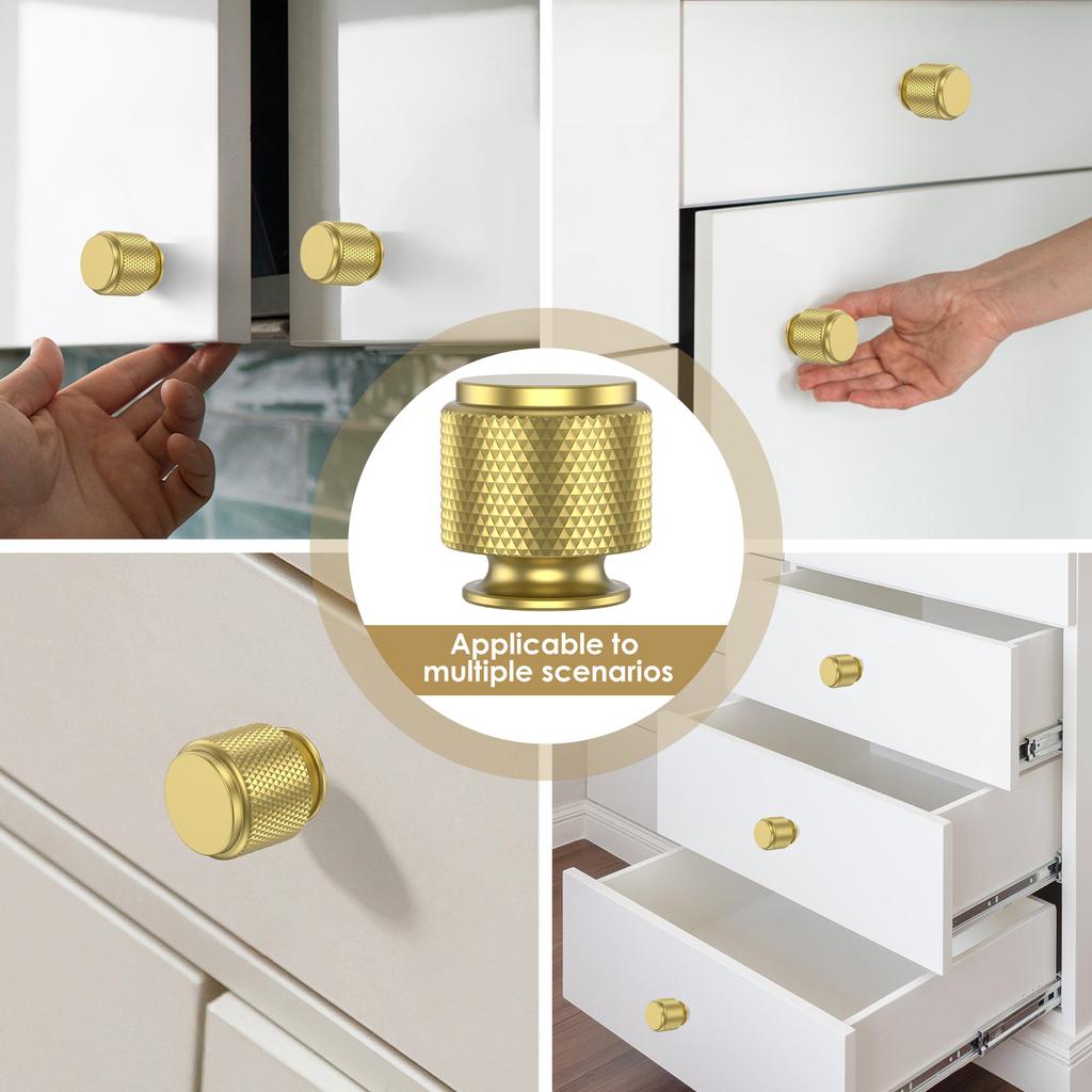 10Pcs Knob Set Kitchen Handles Door Pulls Gold Wardrobe Cupboard Furniture Drawer Cabinet Knobs Hardware Stylish Furniture Knob
