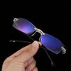 Readers Glasses Presbyopia Eyeglasses Rimless Reading Glasses Diamond Cutting Blue Light Blocking