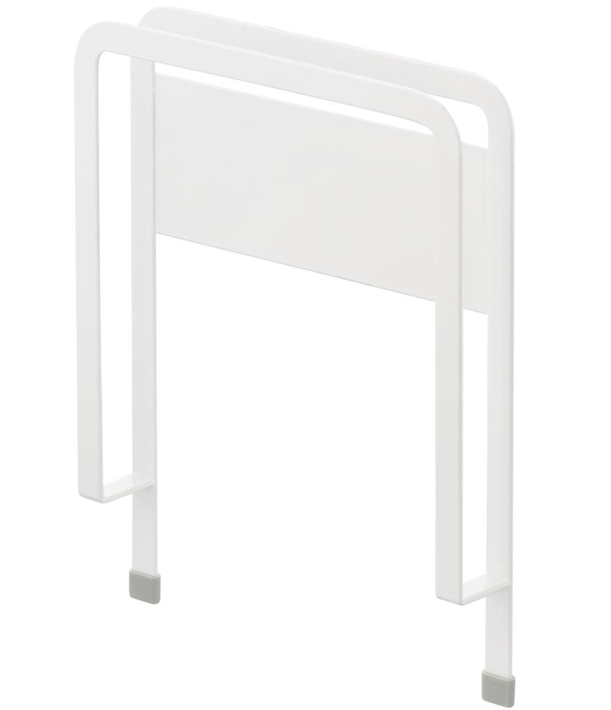 Yamazaki Jitsugyo Magnetic Diatomaceous Earth Bath Mat Stand White Approx. W24 X D4 X H30cm Plate Next To Washing Machine Diatomaceous Earth Storage