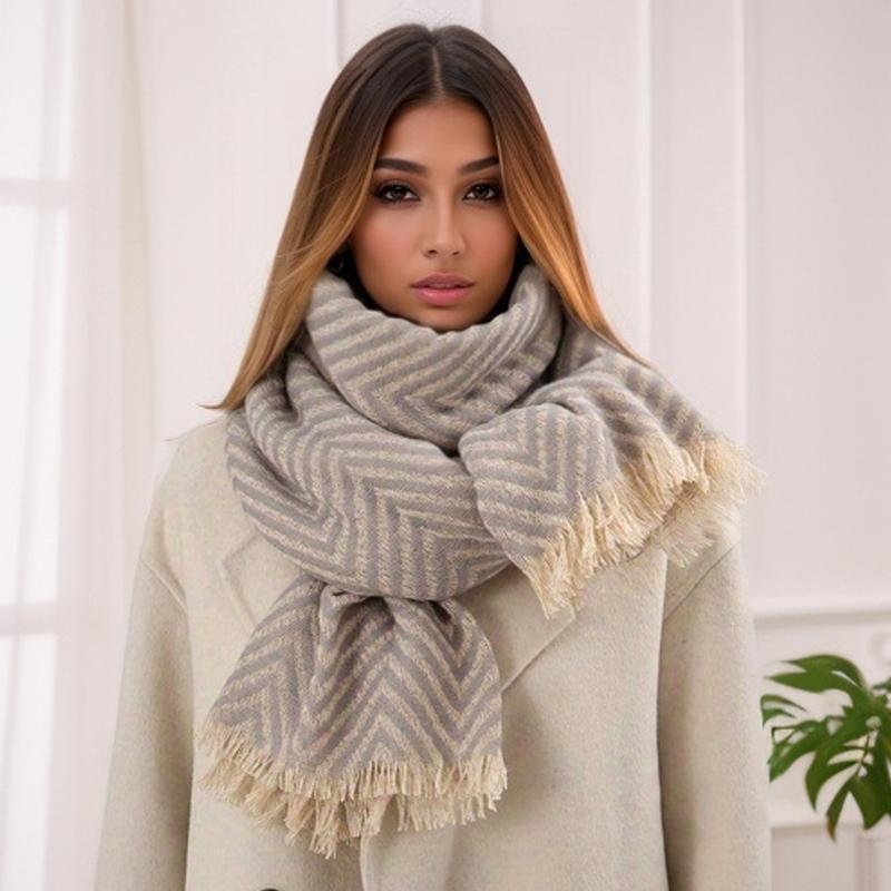 Fashion Winter Warm Plaid Print Travel Hijab Scarf Women Thick Cashmere Blanket Shawl Wraps Brand Pashmina Poncho Bufada