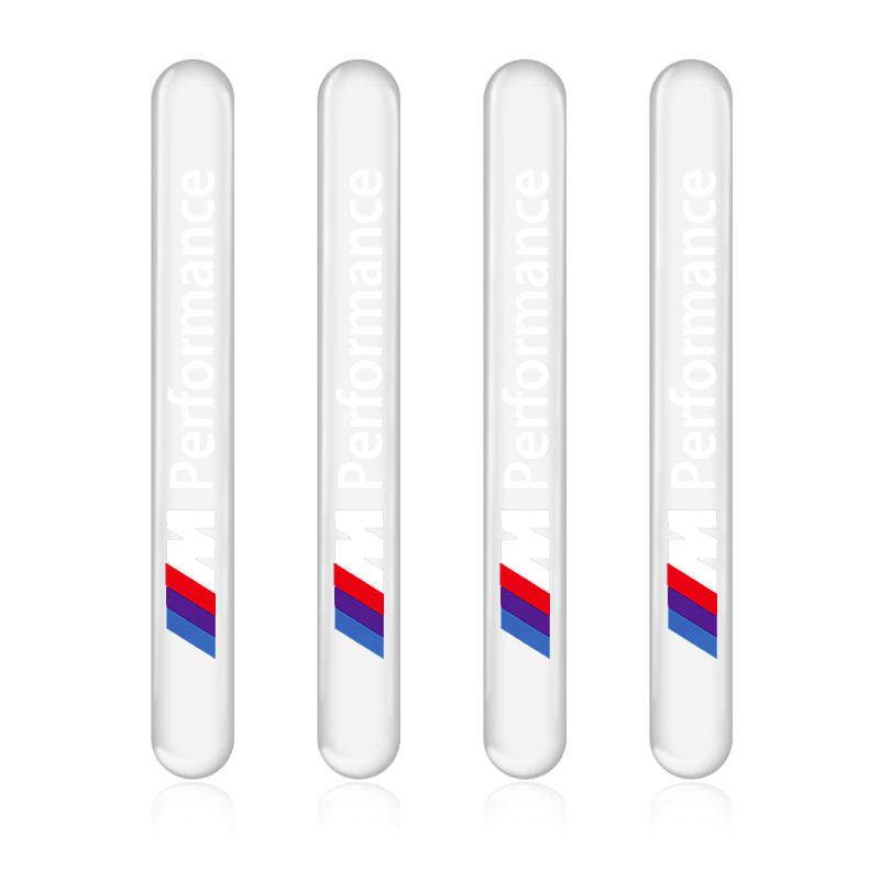 4PCS Transparent M LOGO Car Door Anti-collision Protector Bumper Strip Sticker For BMW X7 X3 X4 X5 X6 3 4 5 6 7 Series Z4 M M3 M5 M6 E38 E39 E46 E53
