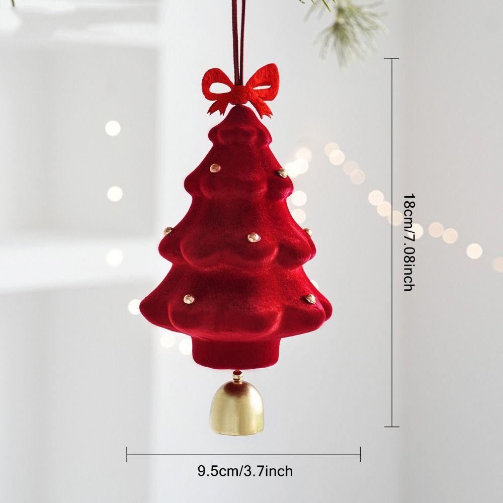 Exquisite Christmas Bell Wreath Flocked Christmas Decoration Bells Christmas Party