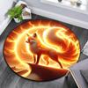 1pc Soft, Absorbent & Non-Slip Desert Fox Round Rug, for Entrance, Living Room, Bedroom, Bathroom, with Vibrant Colors and Patterns Christma