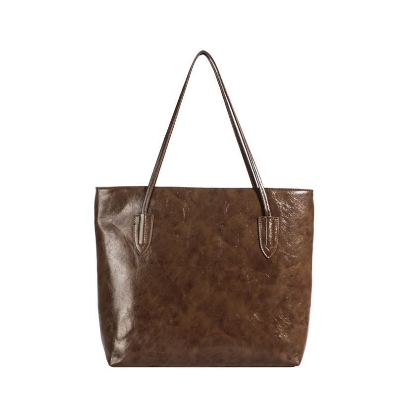 Большая вместительная сумка, модная женская сумка-тоут, универсальная сумка через плечо в стиле ретро