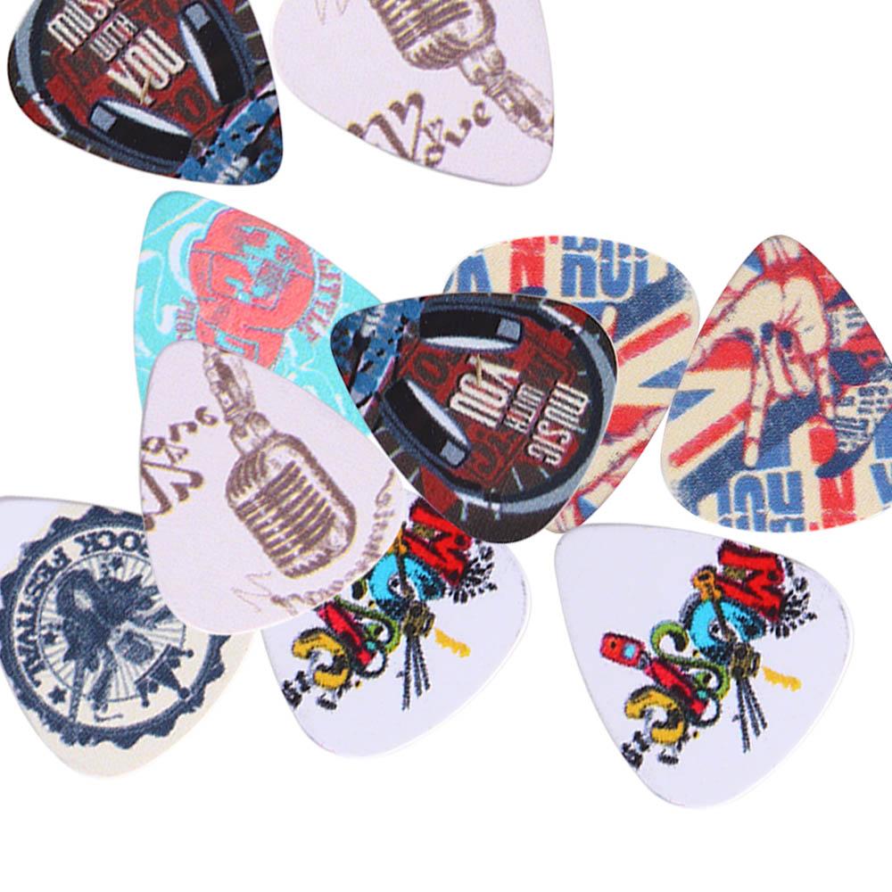 10pcs Mediator 0.71mm Gestures Rock Acoustic Celluloid Guitar Picks Shrapnel Plectrums