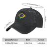 Brazil Flag Map Vintage  Men Women Baseball Caps  Distressed Denim Hats Cap Vintage Outdoor Running Golf Soft Snapback Hat