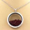 Stones and Minerals. Raw Ruby Necklace. 25 Mm Medallion Model. Color Silver.