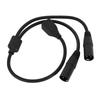 Dual XLR 3Pin Male To RJ45 Female Adapter Cable XLR To RJ45 Y Splitter Cable for DMX CON Controller