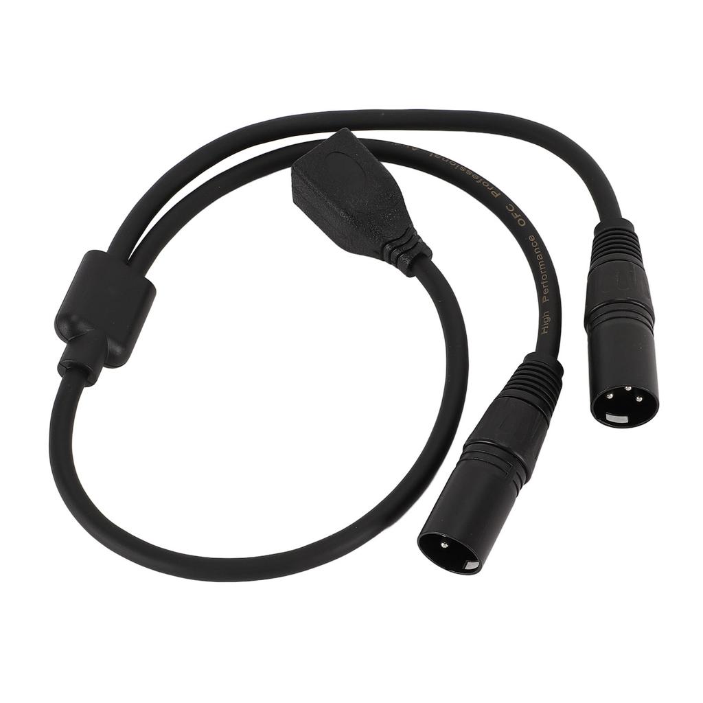 Dual XLR 3Pin Male To RJ45 Female Adapter Cable XLR To RJ45 Y Splitter Cable for DMX CON Controller