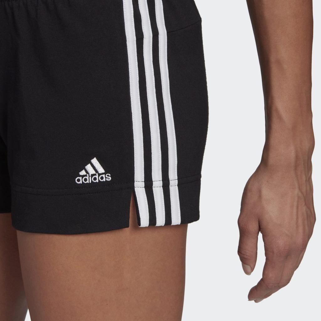 adidas Шорты ESSENTIALS SLIM с 3 полосками Женские Черные GM5523