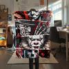 1Pc Horror Movie Print Flannel Blanket, High quality Comfortable for All Seasons, Home Decor, Warmth and Comfort, Perfect for Christmas Gifts