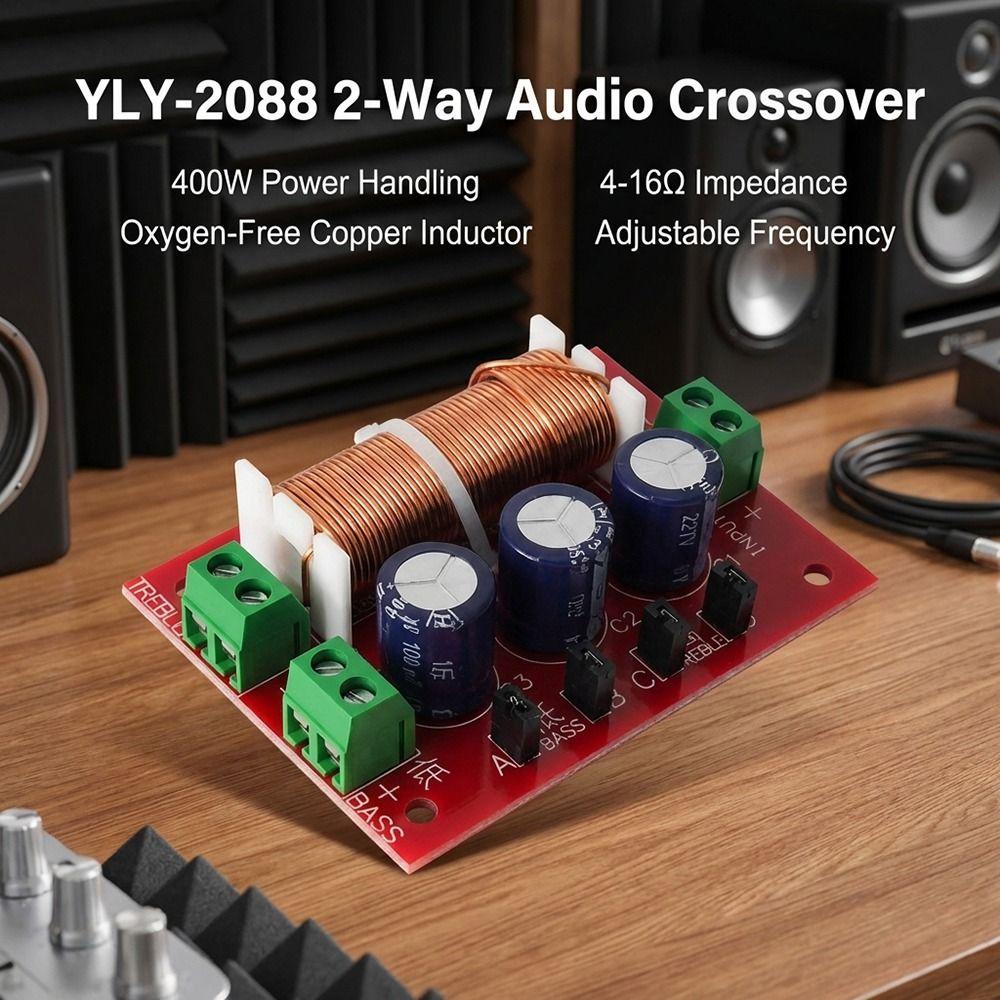 1Pcs 400W High Power Frequency Divider Adjustable Bass Treble Board Full Range Audio DIY
