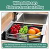 Multipurpose Dish Organizer Stainless Steel Sink Cleaning Basket Dish Drying Rack  Fruits
