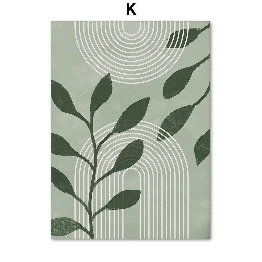 Тропическая монстера, пальма, абстрактная линия листьев, настенное искусство, холст, плакаты на скандинавскую тему, живопись и принты, настенные панно для декора гостиной