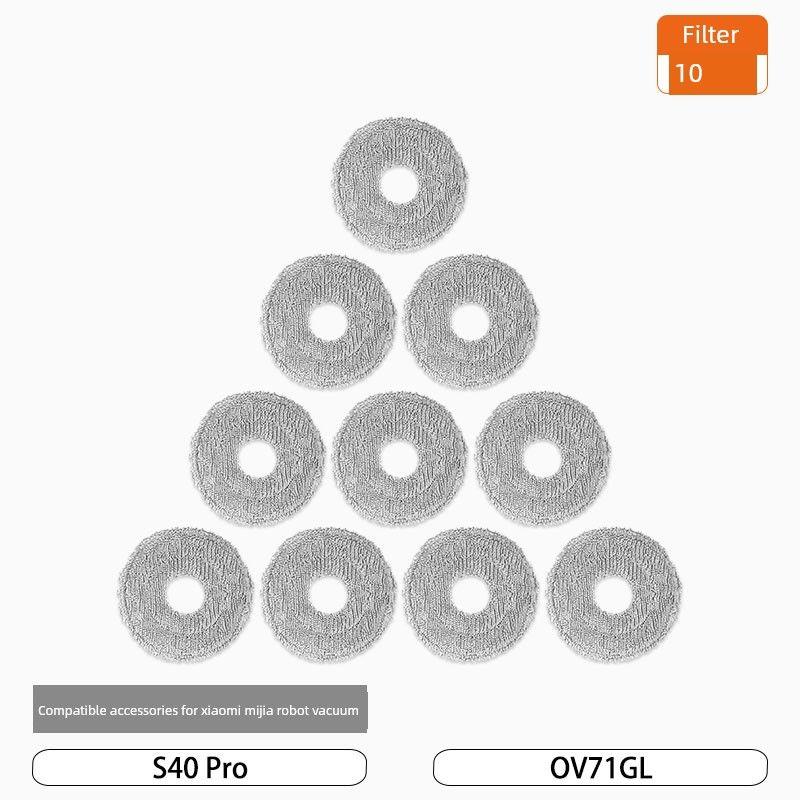 Compatible with Xiaomi S40 Pro Robot Vacuum Cleaner Ov71Gl Accessories: Side Brush, Filter, Mop, Cleaning Fluid, Consumables