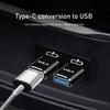 AANZ1 Data Line Type-C To USB Adapter Converter Connector For KIA EV6 Stinger RIO Sorento Ceed Carnival Soul Forte Niro K9 K5 Sportage