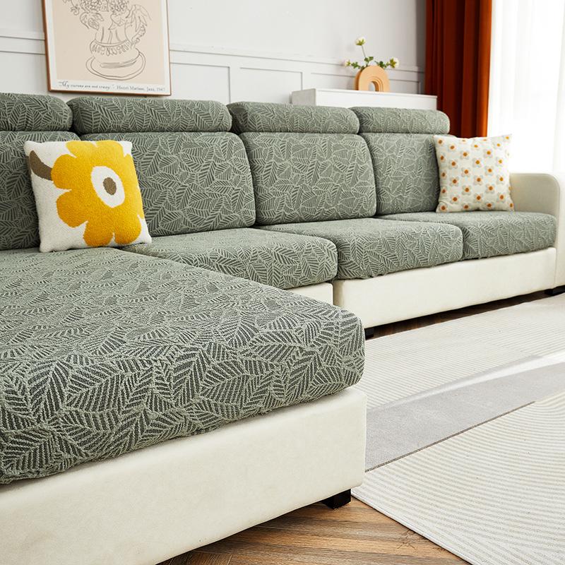 Высоковесный утолщенный жаккардовый четырехсезонный эластичный чехол для дивана с полной оберткой, универсальный чехол для подушки, комбинированный диван