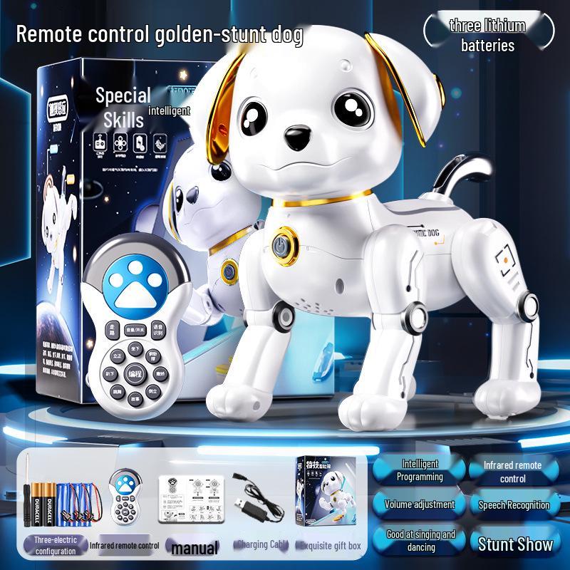 Children's Smart Remote Control Robot Dog Toy: Stunt, Music, Dancing, and Electric Features