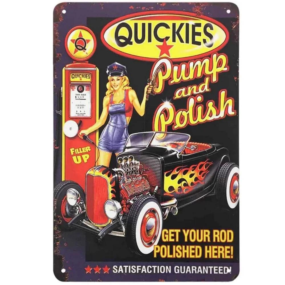 Vintage Tiki-Inspired Man Cave Signs - "Tool Rules", a Farm Fresh Decoration for Garage,Garden,Home,Cafe, Living Room, Club,
