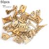 50Pcs Sewing Machine Shape DIY Clothing Scrapbook Decorations Wooden Buttons