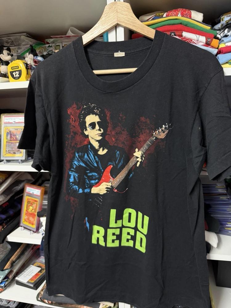 Vintage 80’s Lou Reed New York’ Tour Band TShirt Double sided reprint PA8156