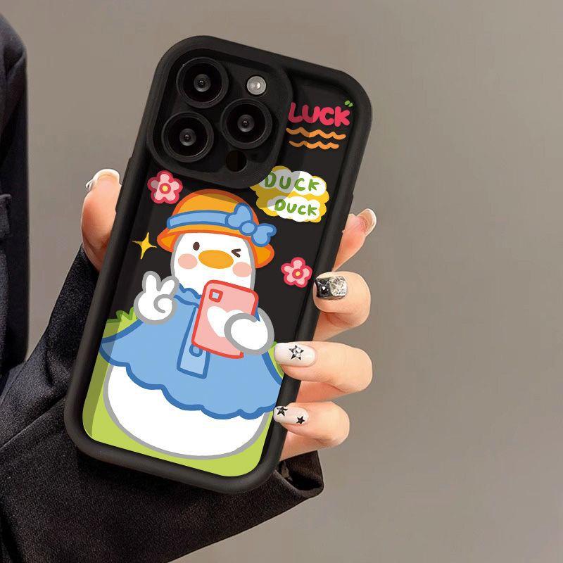 Цветок пива утенок для iPhone17proMax мультяшный чехол для телефона 14 Apple 13 креативный 12/15