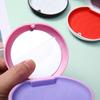 Orthodontic Retainer Storage Case with Mirror, Portable ABS Silicone Box