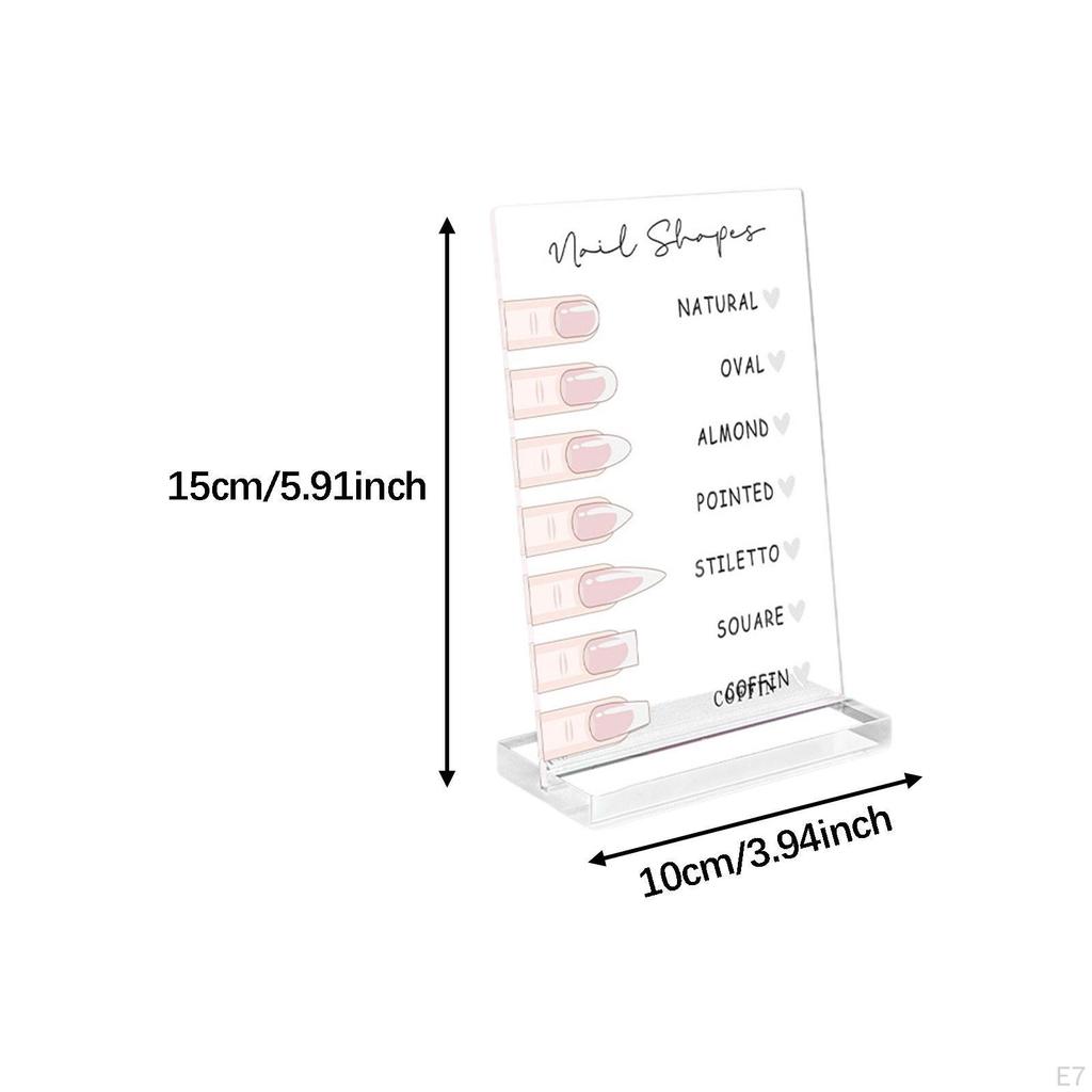 Дисплей для нейл-арта Акриловая панель 2 мм Элегантная подставка Универсальное использование Милый фотореквизит Маленький с