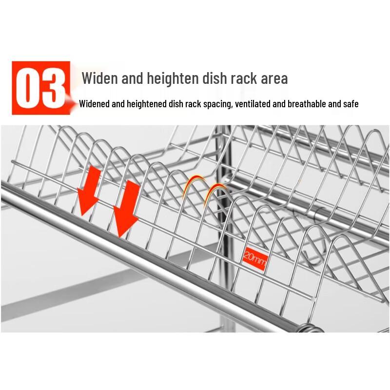 Двухъярусная сушилка для посуды для кухонной раковины