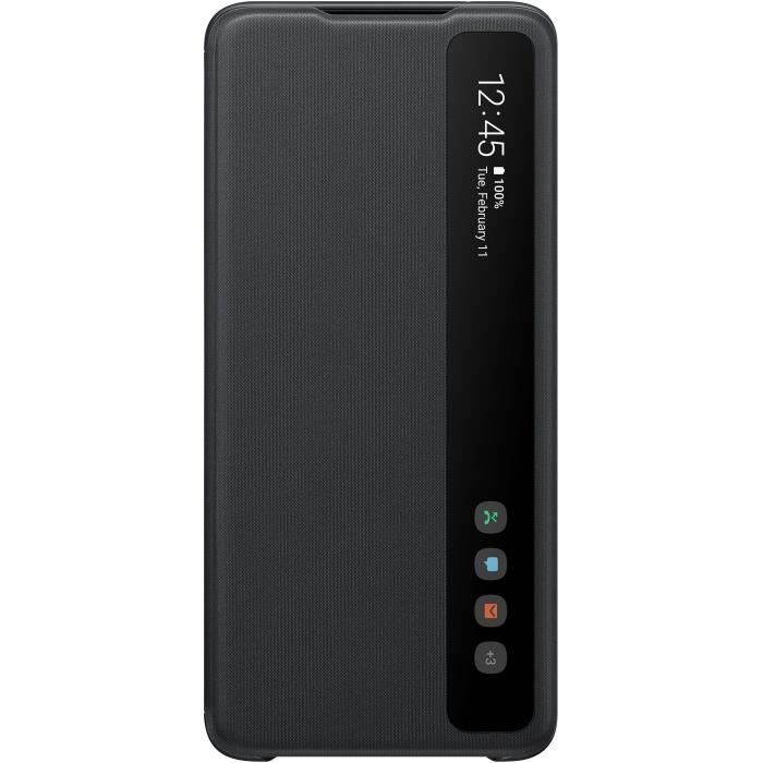 Clear View Cover S20 Ultra Noir