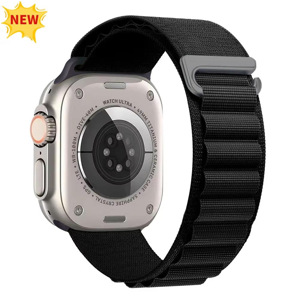 Ремешок Alpine Loop для Apple Watch Ultra 3 Ремешок 49 мм 11 10 9 8 7 46 мм 42 мм 45 мм 41 мм Нейлоновый Спортивный Браслет iWatch 6 5 SE 44 мм Ремень