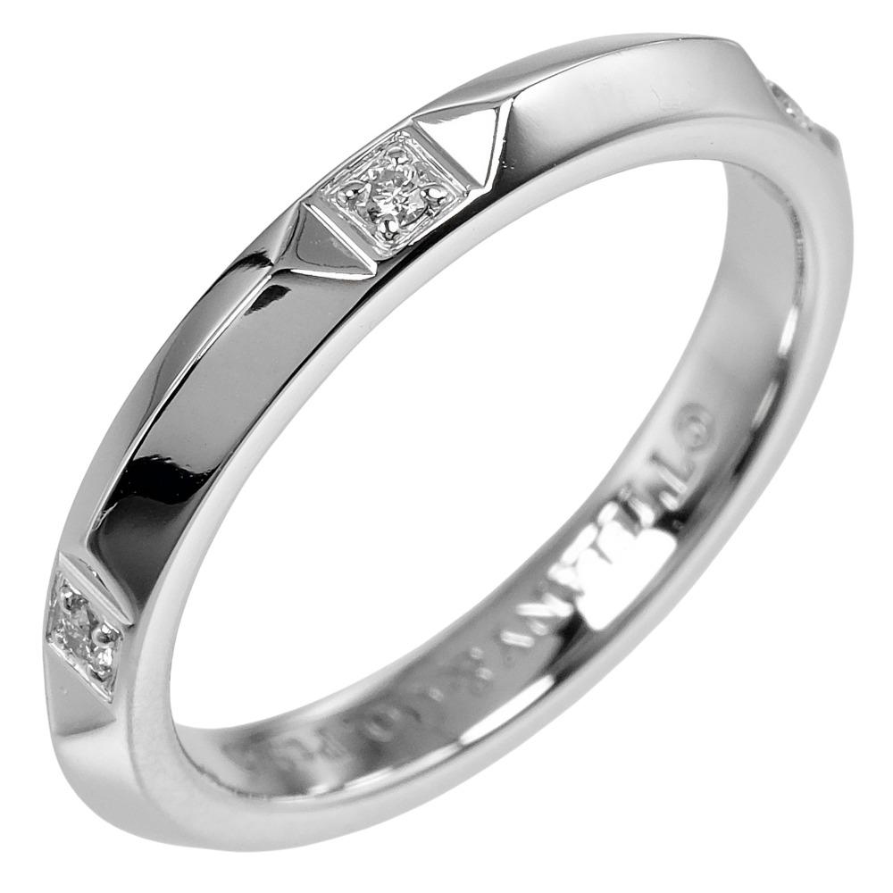 TIFFANY&Co. Настоящее Кольцо Pt950Платина/алмаз #4.3(Наш размер) 4.4g Женские Б/У