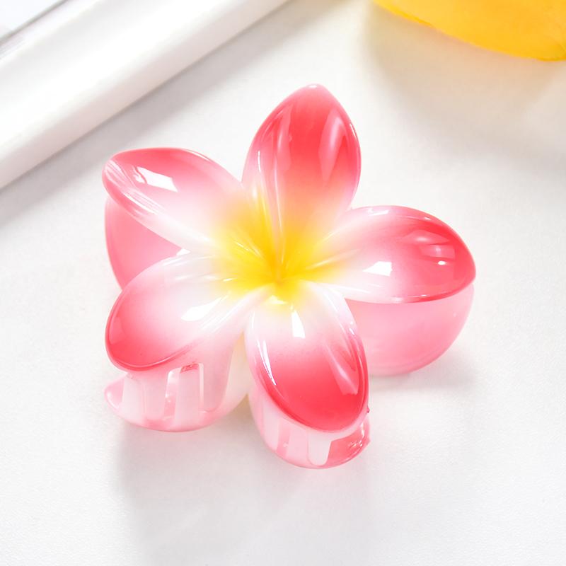 2 шт. 8 см гавайские цветы заколка для волос коготь головной убор аксессуары акриловая шпилька краб летний день рождения украшение свадебный подарок
