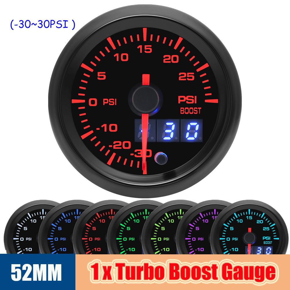 52 мм светодиодный автомобильный счетчик температуры воды / температуры масла / вольтметр / вакуум / датчик наддува / тахометр / давление масла PSI с датчиком для 12 В