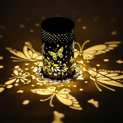 Солнечные фонарики, уличные подвесные солнечные фонари в виде бабочек, декоративные, уличные украшения для патио, сада, крыльца и столешницы