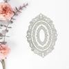 Овальные кружевные вырубки для детских и взрослых открыток, DIY, скрапбукинга, фотоальбомов X3UC