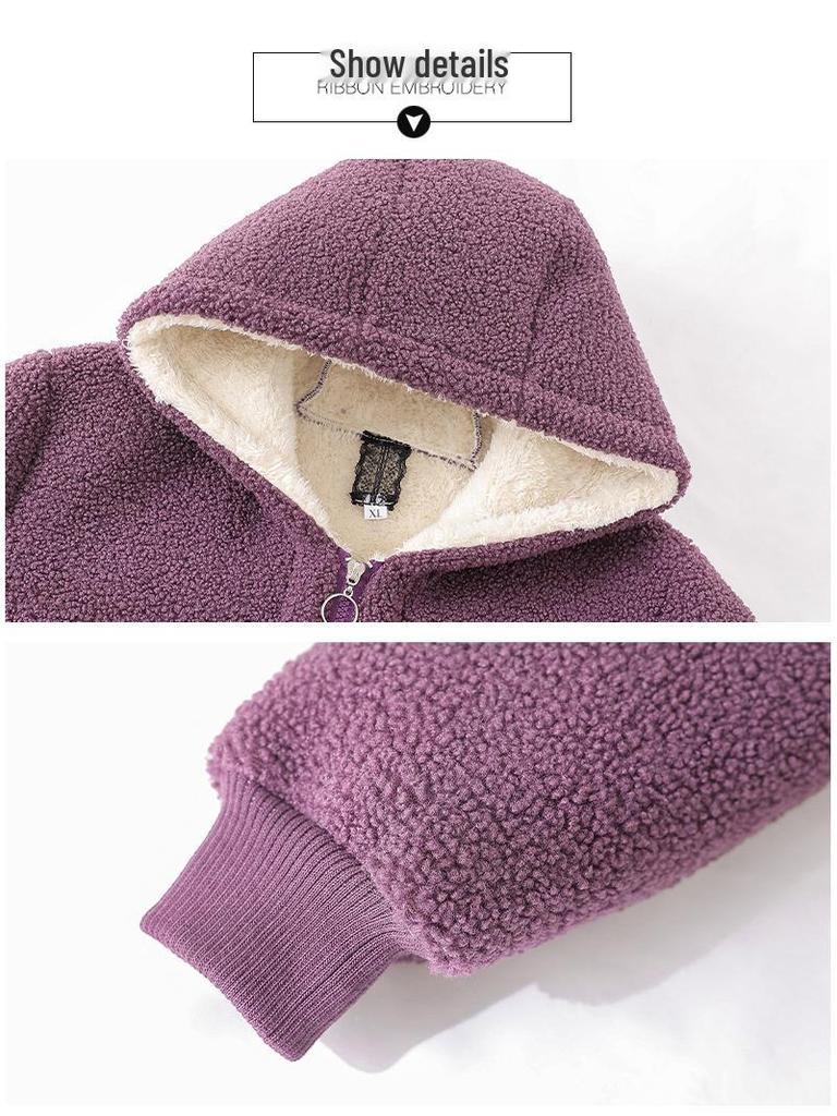 Зимнее пальто на флисовой подкладке больших размеров для женщин среднего и пожилого возраста