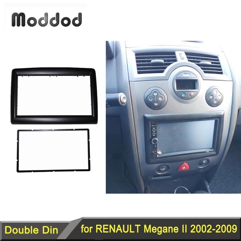 Лицевая панель для магнитолы 2 DIN для Renault Megane 2 II 2002-2009 Панель для стереосистемы Установочный комплект отделки Рамка