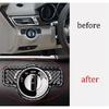 For Benz E-Class 2009-2015 Real Carbon Fiber Headlight Control Button Cover Trim