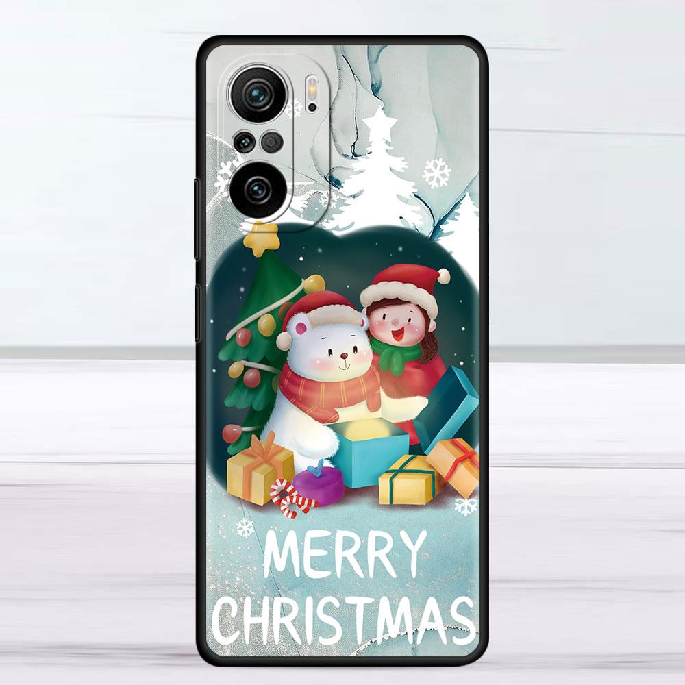 Мраморный милый чехол со снеговиком Санта-Клауса для Xiaomi Redmi Note 11 10 9 Pro K40 10S 9S 9A 9C, чехол для телефона 9T 8 8T 7 11T, силиконовый чехол