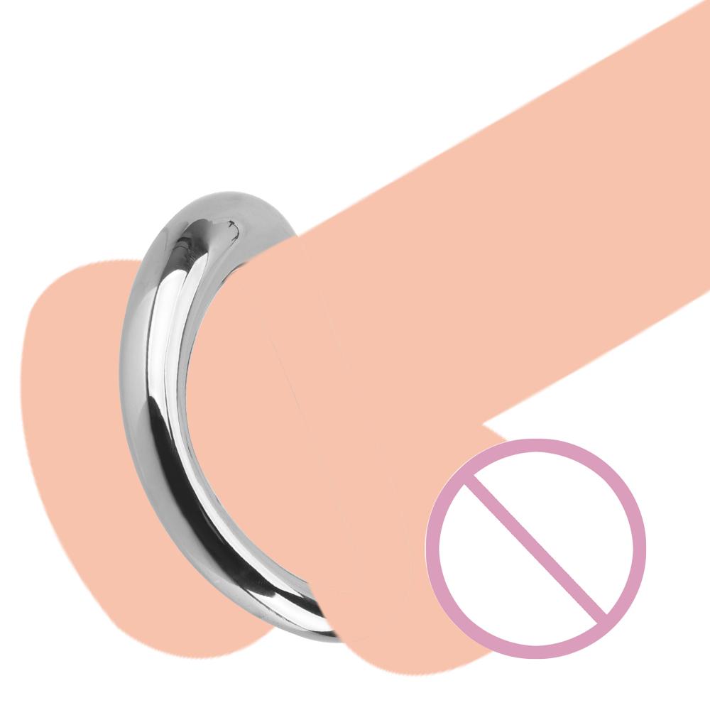 Товары для взрослых Задержка эякуляции Кольцо на член Секс-игрушки для мужчин Пенис Бондаж Замок Металлический Растяжитель мошонки Нержавеющая сталь